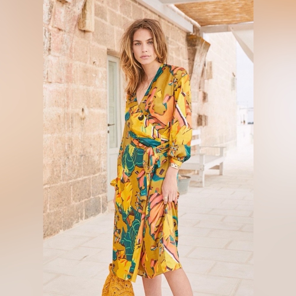 Sézane Robe Lauretta Midi Wrap Small